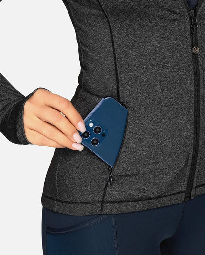 QUEENIEKE Women's Athletic Running Jacket - Full Zip Track and Workout Top for Yoga and Gym